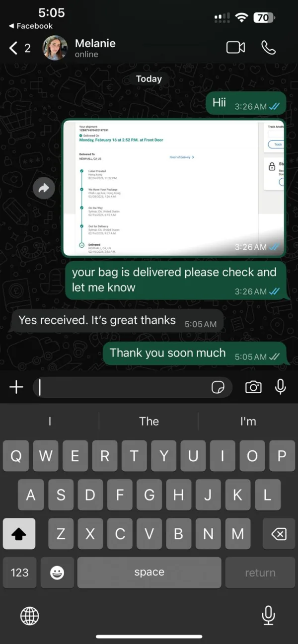 WhatsApp customer service