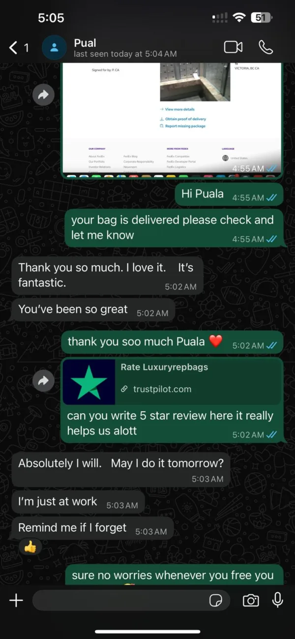WhatsApp customer service