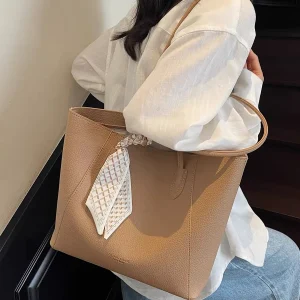 Everyday Scarf Tote — Khaki