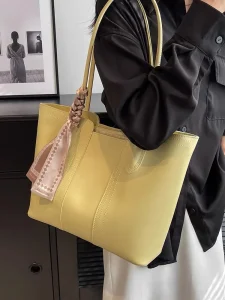 Soft Pastel Silk-Scarf Tote Bag