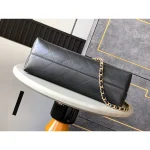 Beige and Black Two-Tone Top-Handle Flap Bag