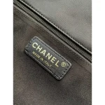 Beige and Black Two-Tone Top-Handle Flap Bag