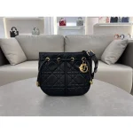 Black Cannage Bucket Bag
