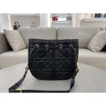 Black Cannage Bucket Bag