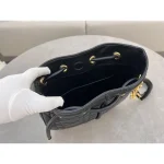 Black Cannage Bucket Bag