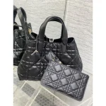 Black Cannage Large Tote