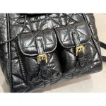 Black Cannage Quilted Backpack