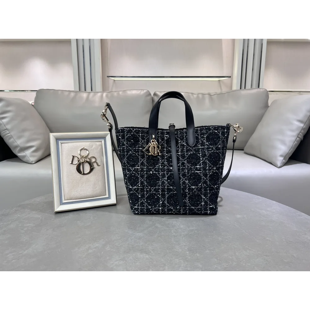 Black Cannage Shopping Tote