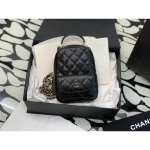 Black Caviar Quilted Backpack