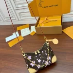 Black Cherry-Blossom Long Shoulder Bag
