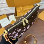 Black Cherry-Blossom Long Shoulder Bag