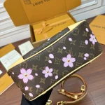 Black Cherry-Blossom Long Shoulder Bag