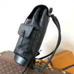 Black Embossed Men’s Backpack