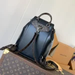 Black Leather Chain Mini Backpack