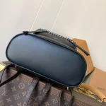 Black Leather Chain Mini Backpack