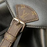 Black Leather Chain Mini Backpack