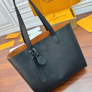 Black Leather Large Tote