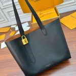 Black Leather Large Tote