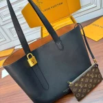 Black Leather Large Tote