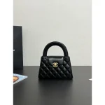 Black Mini Top-Handle Chain Bag