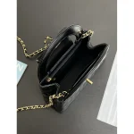 Black Mini Top-Handle Chain Bag
