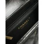 Black Mini Top-Handle Chain Bag