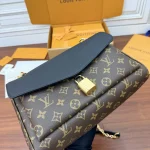 Black & Monogram Gold-Chain Shoulder Bag