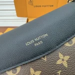 Black & Monogram Gold-Chain Shoulder Bag