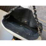 Black Quilted Chain Hobo Bag