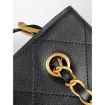Black Quilted Chain Shoulder Bag