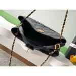 Black Quilted Chain Shoulder Bag