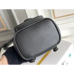 Black Quilted Twin-Pocket Backpack