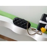 Black Quilted Vanity Case Bag
