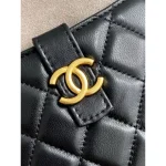 Black Quilted Vanity Case Bag