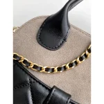Black Quilted Vanity Case Bag