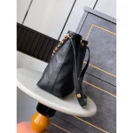 Black Studded Chain Bucket Bag