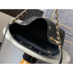 Black Studded Chain Bucket Bag