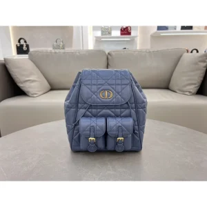 Blue Cannage Quilted Backpack