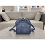 Blue Cannage Quilted Backpack