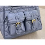 Blue Cannage Quilted Backpack