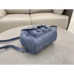 Blue Cannage Quilted Backpack