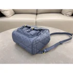 Blue Cannage Quilted Backpack
