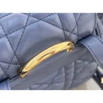 Blue Cannage Quilted Backpack