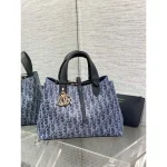 Blue Oblique Monogram Tote with Pouch