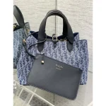 Blue Oblique Monogram Tote with Pouch