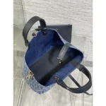 Blue Oblique Monogram Tote with Pouch