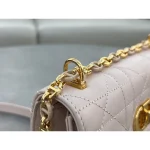 Blush Cannage Caro Flap Bag