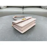 Blush Cannage Caro Flap Bag