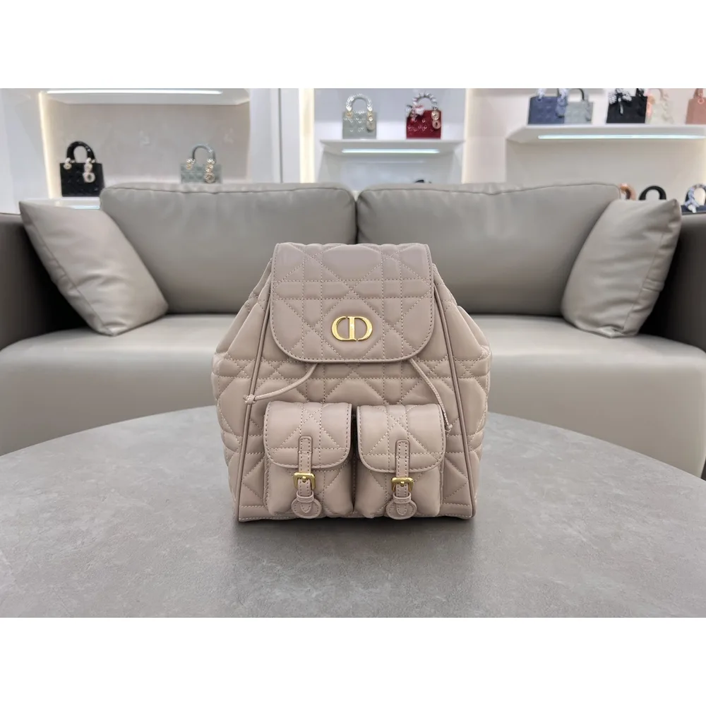 Blush Cannage Quilted Backpack