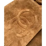 Camel Quilted Chain Flap Bag